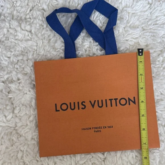 Louis Vuitton Tangerine Bag with Navy Handles - Picture 3 of 3